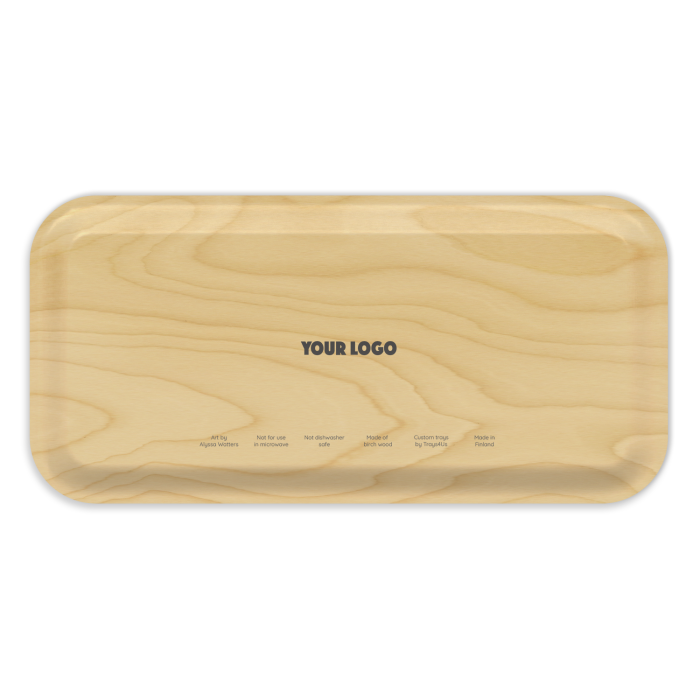Drink Name-drop birchwood decorative serving tray Small 11x5 inch by Alyssa Watters - Trays4Us