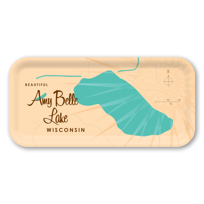 Amy Belle Lake WI birchwood decorative serving tray Small 11x5 inch by Lakebound - Trays4Us
