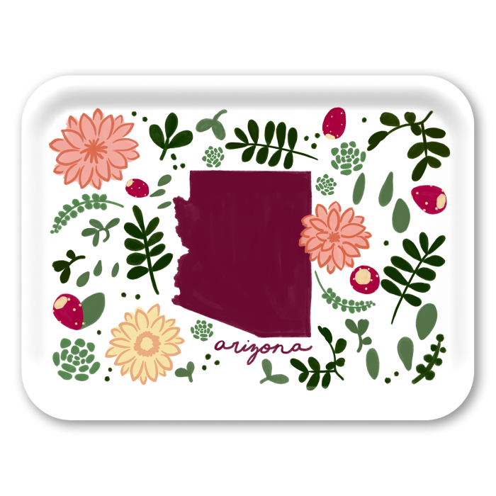 Arizona Fresh birchwood decorative serving tray large 16.5x12.5 inch by Jennifer Smelker - Trays4Us