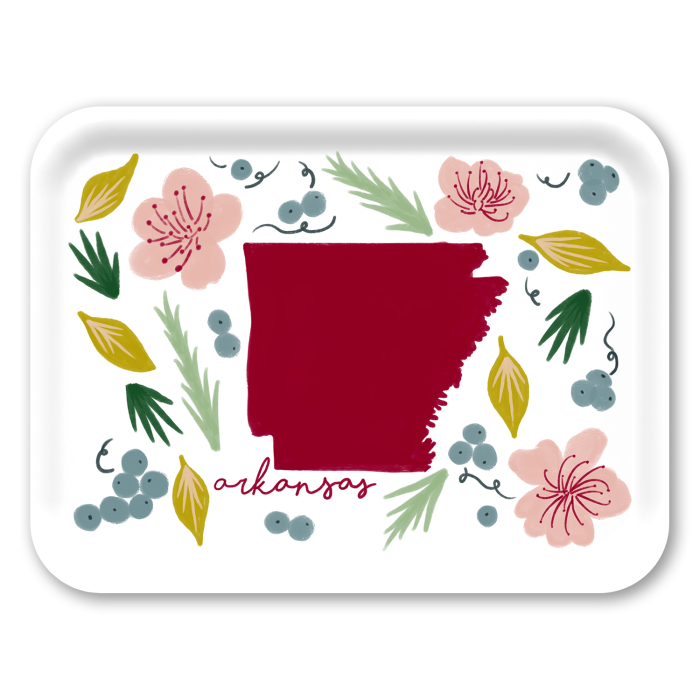 Arkansas Fresh birchwood decorative serving tray large 16.5x12.5 inch by Jennifer Smelker - Trays4Us