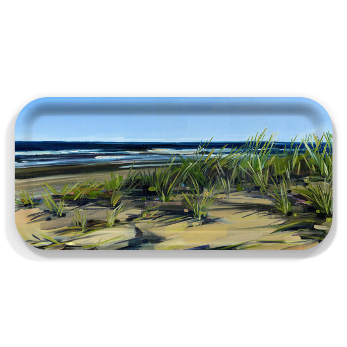 Beach Grass birchwood decorative serving tray Small 11x5 inch by Alyssa Watters - Trays4Us