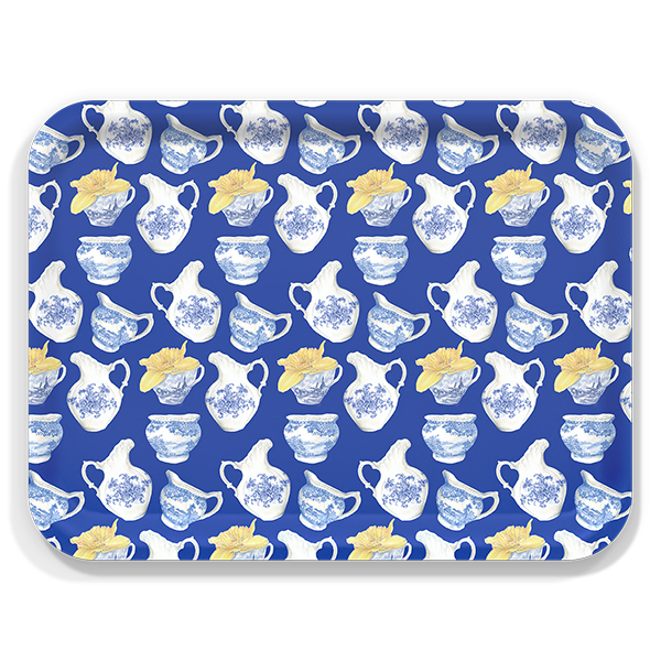BlueVase birchwood decorative serving tray large 16.5x12.5 inch by Betsy Barry - Trays4Us