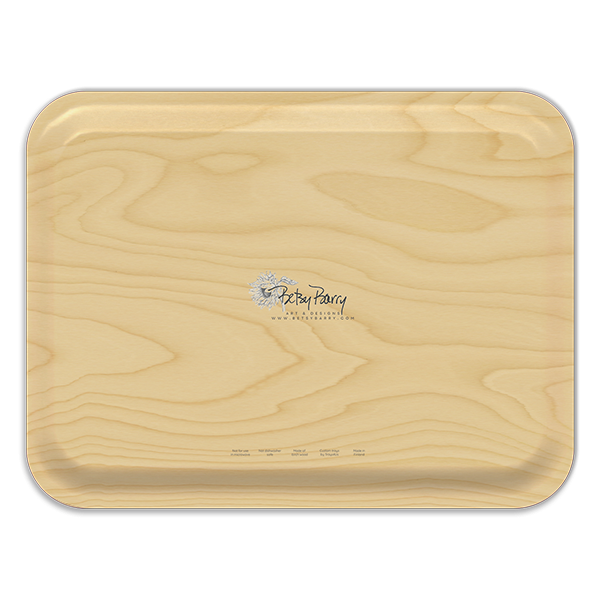 BlueVase birchwood decorative serving tray large 16.5x12.5 inch by Betsy Barry - Trays4Us