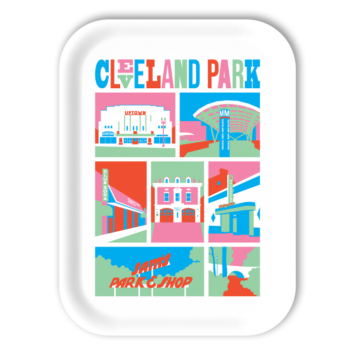 Cleveland Park birchwood decorative serving tray medium 11x8 inch by Ale Rodriguez-Gitler - Trays4Us