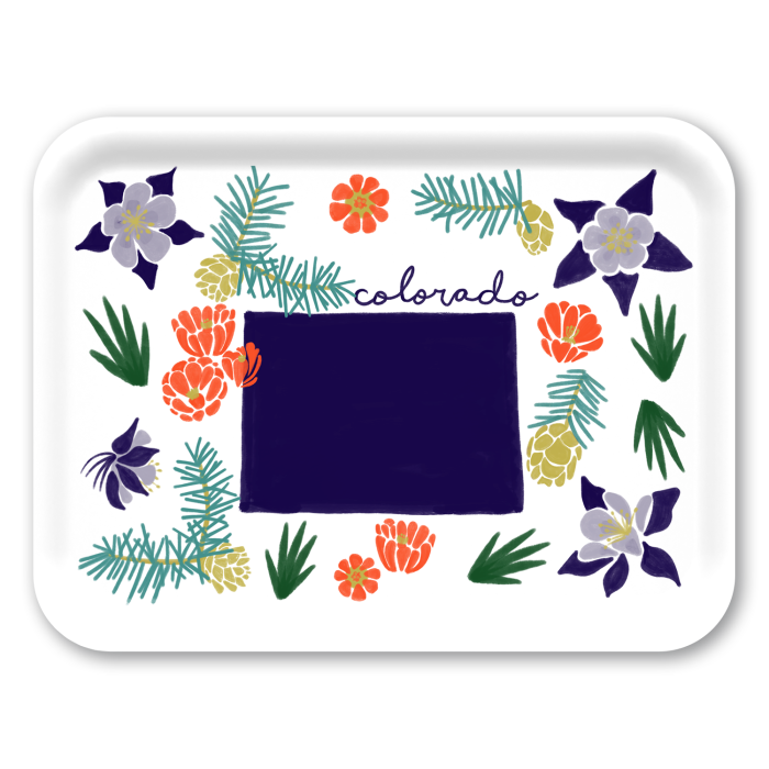 Colorado Fresh birchwood decorative serving tray large 16.5x12.5 inch by Jennifer Smelker - Trays4Us