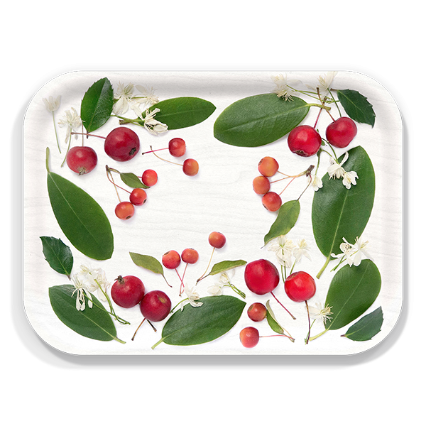 Crabapple birchwood decorative serving tray medium 11x8 inch by Bottle Branch - Trays4Us