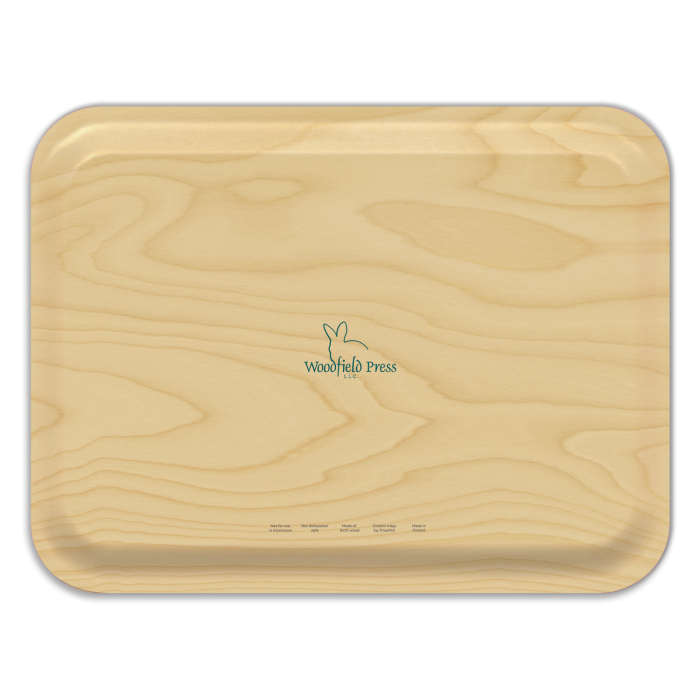 Easter Parade birchwood decorative serving tray large 16.5x12.5 inch by Woodfield Press - Trays4Us