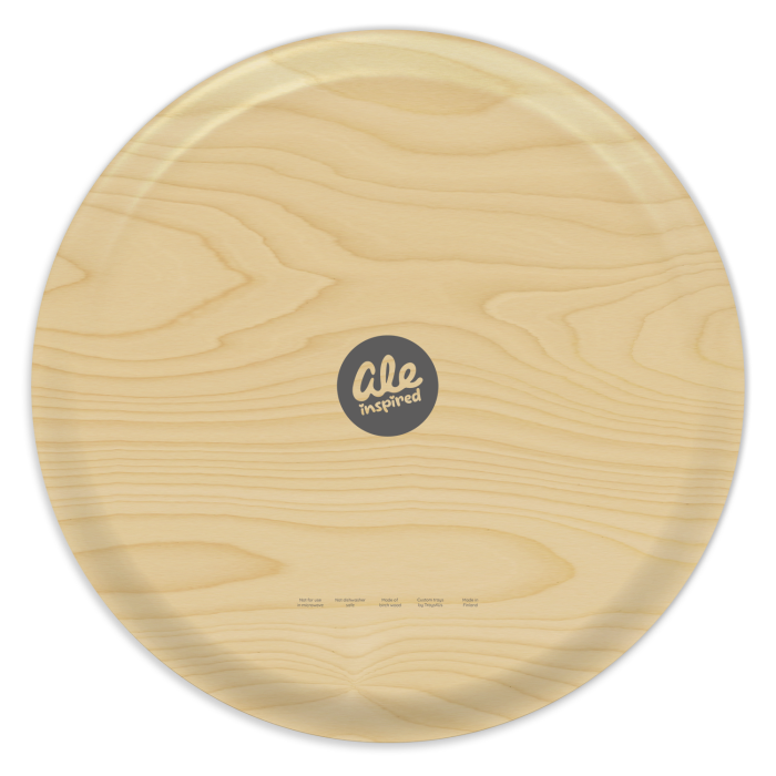 Georgia Cherokee Roses birchwood decorative serving tray round 15.7 inch by Ale Rodriguez-Gitler - Trays4Us