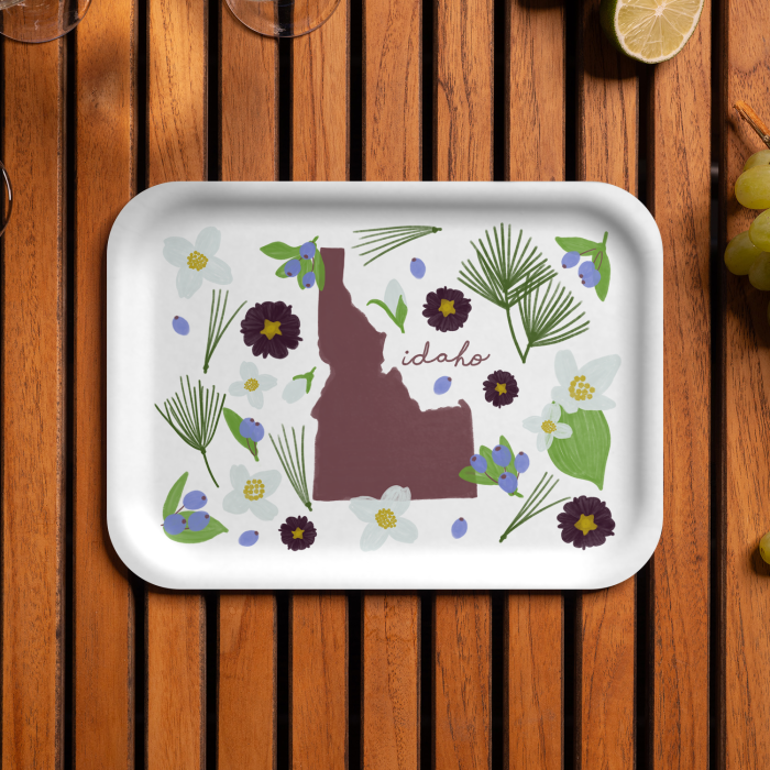 Idaho Fresh birchwood decorative serving tray medium 11x8 inch by Jennifer Smelker - Trays4Us