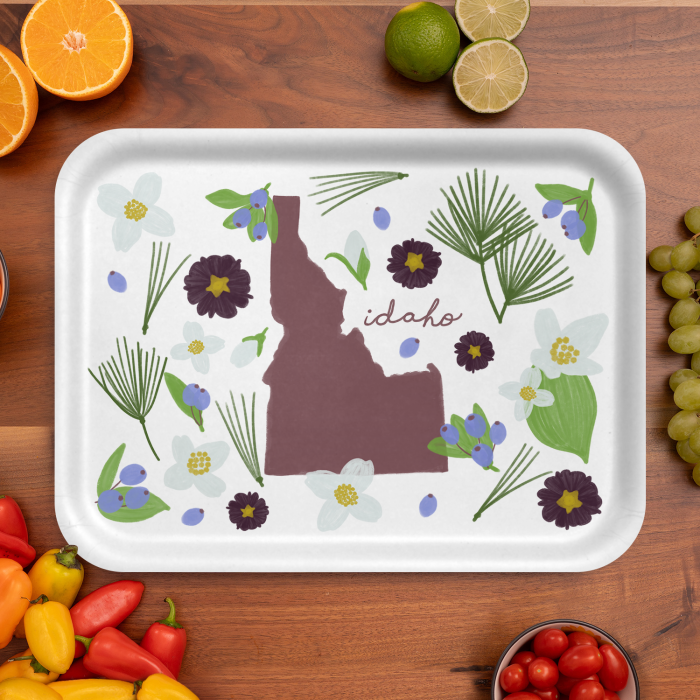 Idaho Fresh birchwood decorative serving tray large 16.5x12.5 inch by Jennifer Smelker - Trays4Us