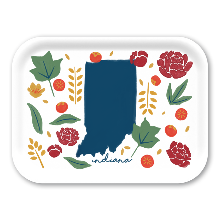 Indiana Fresh birchwood decorative serving tray medium 11x8 inch by Jennifer Smelker - Trays4Us