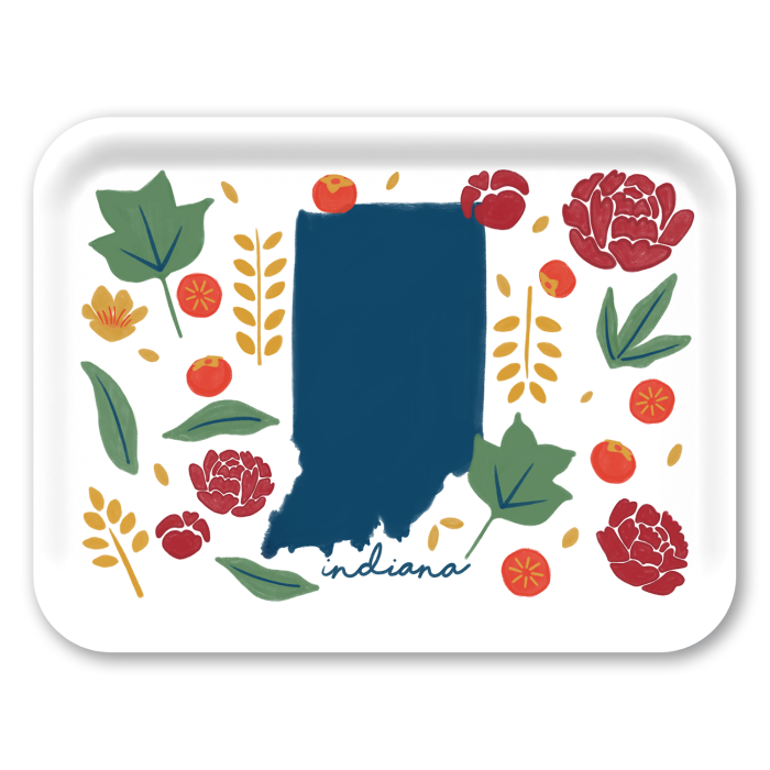 Indiana Fresh birchwood decorative serving tray large 16.5x12.5 inch by Jennifer Smelker - Trays4Us