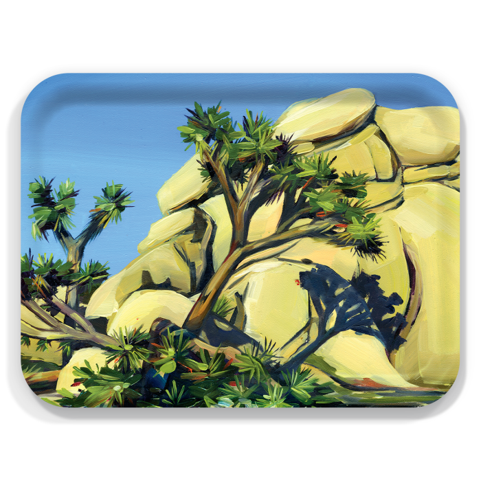 Joshua Tree birchwood decorative serving tray large 16.5x12.5 inch by Alyssa Watters - Trays4Us