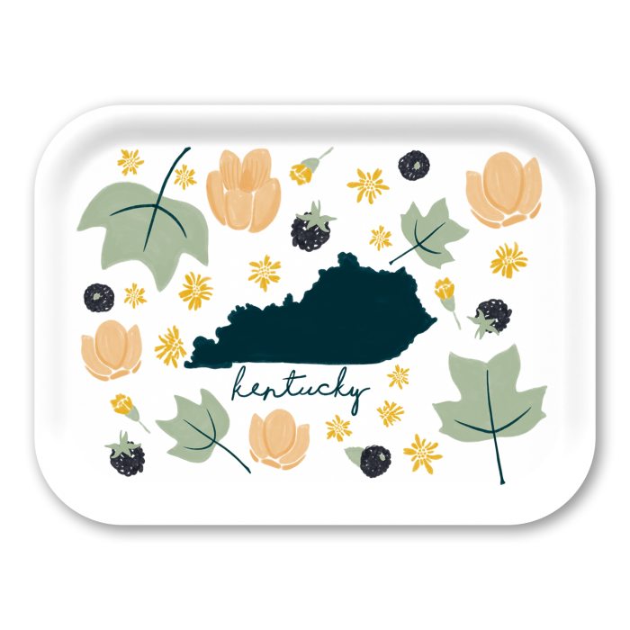 Kentucky Fresh birchwood decorative serving tray medium 11x8 inch by Jennifer Smelker - Trays4Us