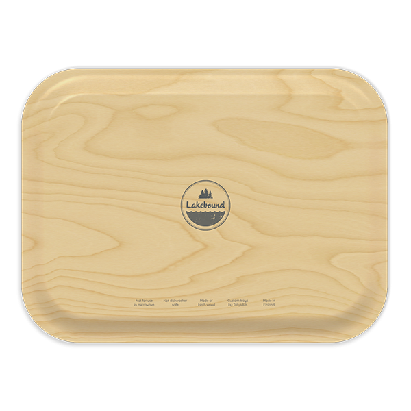 Lake Arrowhead GA birchwood decorative serving tray medium 11x8 inch by Lakebound - Trays4Us
