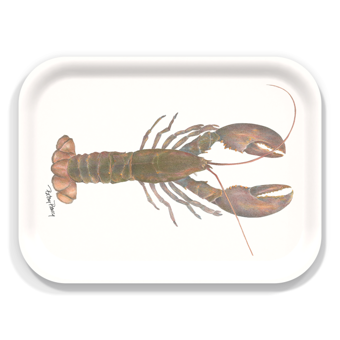 Lobster birchwood decorative serving tray medium 11x8 inch by Betsy Barry - Trays4Us