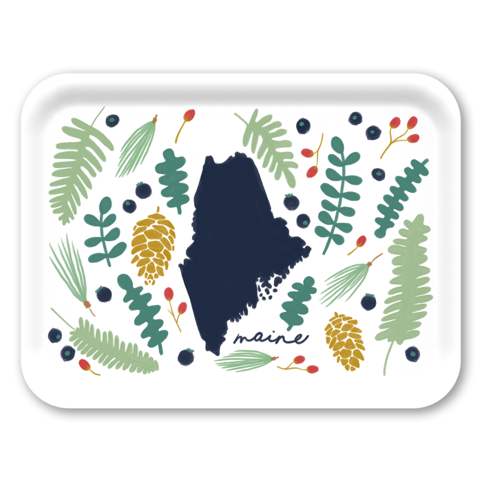 Maine Fresh birchwood decorative serving tray large 16.5x12.5 inch by Jennifer Smelker - Trays4Us