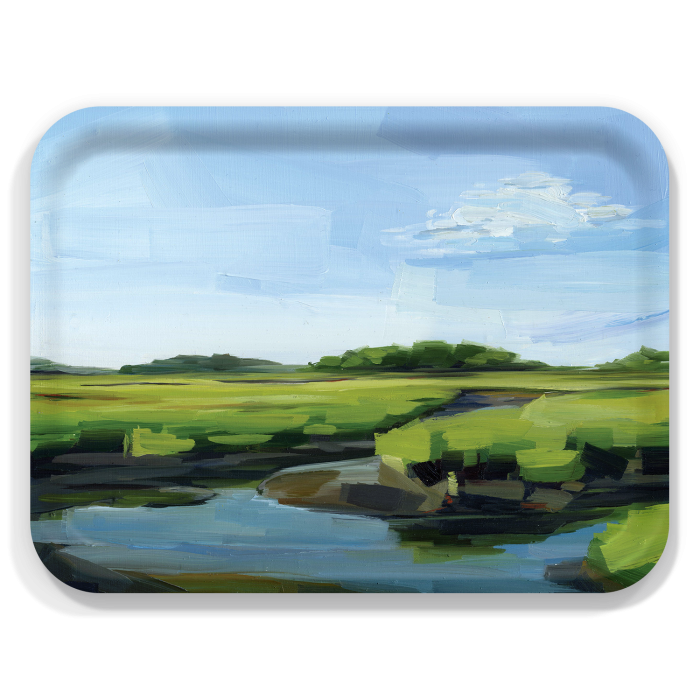 Marsh birchwood decorative serving tray large 16.5x12.5 inch by Alyssa Watters - Trays4Us