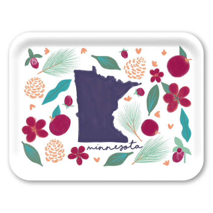 Minnesota Fresh birchwood decorative serving tray large 16.5x12.5 inch by Jennifer Smelker - Trays4Us