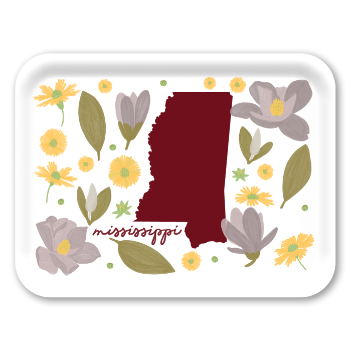 Missisippi Fresh birchwood decorative serving tray large 16.5x12.5 inch by Jennifer Smelker - Trays4Us