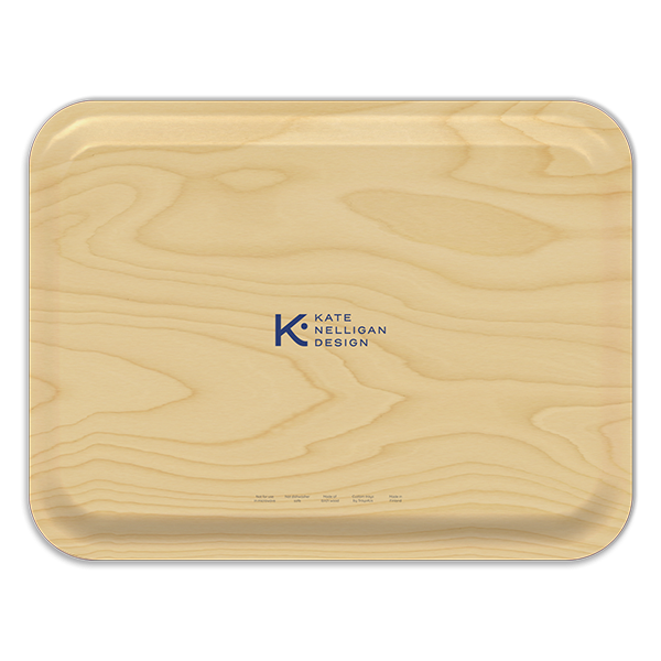 New Fish birchwood decorative serving tray large 16.5x12.5 inch by Kate Nelligan - Trays4Us