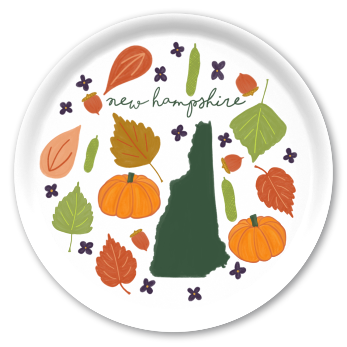 New Hamspire Fresh birchwood decorative serving tray round 15.7 inch by Jennifer Smelker - Trays4Us
