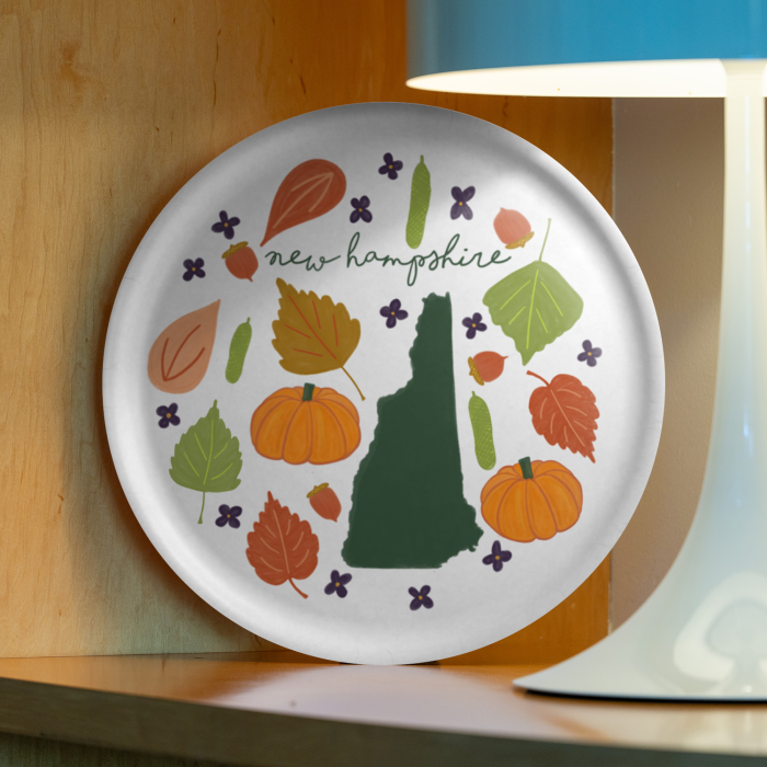 New Hamspire Fresh birchwood decorative serving tray round 15.7 inch by Jennifer Smelker - Trays4Us