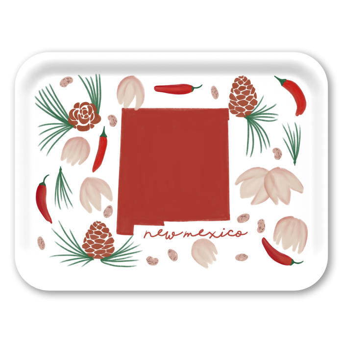 New Mexico Fresh birchwood decorative serving tray large 16.5x12.5 inch by Jennifer Smelker - Trays4Us