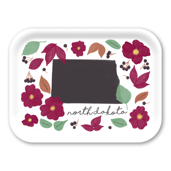 North Dakota Fresh birchwood decorative serving tray medium 11x8 inch by Jennifer Smelker - Trays4Us