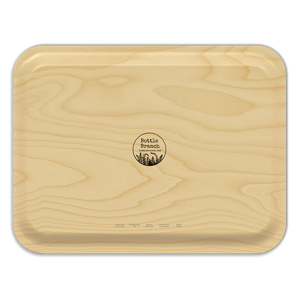 Ornaments birchwood decorative serving tray large 16.5x12.5 inch by Alyssa Watters - Trays4Us