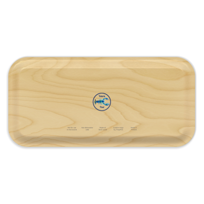 Oyster birchwood decorative serving tray Small 11x5 inch by Valerie Paul - Trays4Us