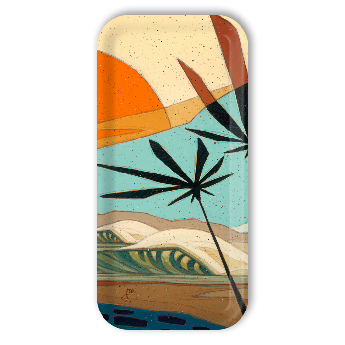 PalmLife birchwood decorative serving tray Small 11x5 inch by Erik Abel - Trays4Us