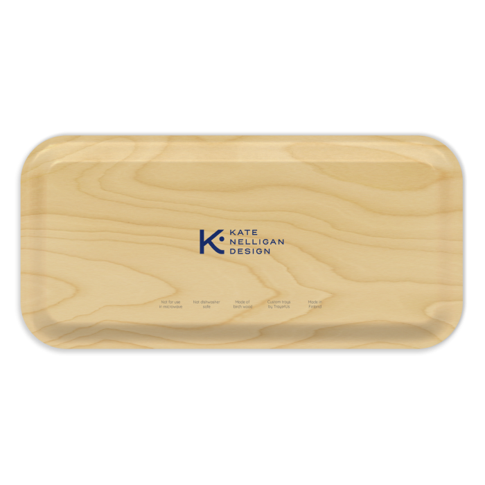 Porcelain Fish birchwood decorative serving tray Small 11x5 inch by Kate Nelligan - Trays4Us