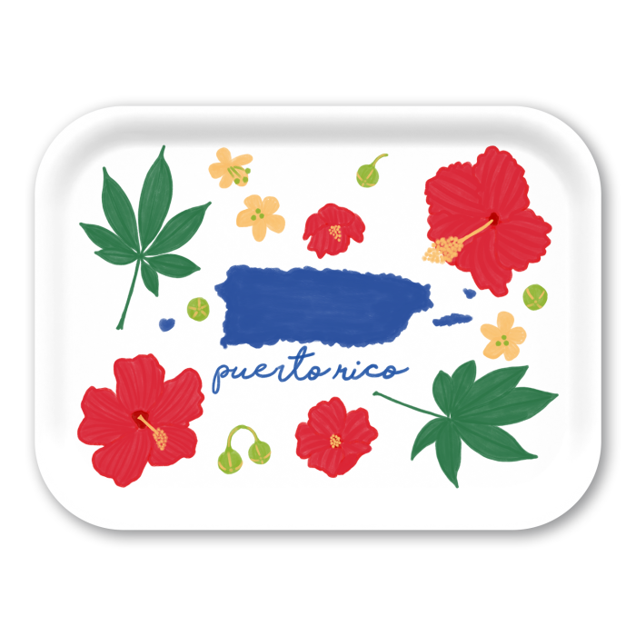 Puerto Rico Fresh birchwood decorative serving tray medium 11x8 inch by Jennifer Smelker - Trays4Us