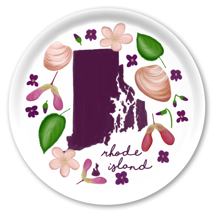 Rhode Island Fresh birchwood decorative serving tray round 15.7 inch by Jennifer Smelker - Trays4Us
