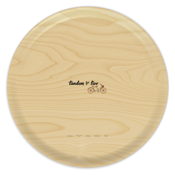 Texas Fresh birchwood decorative serving tray round 15.7 inch by Jennifer Smelker - Trays4Us