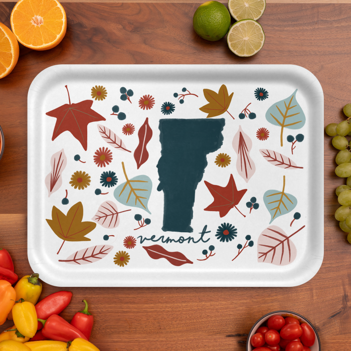 Vermont Fresh birchwood decorative serving tray large 16.5x12.5 inch by Jennifer Smelker - Trays4Us