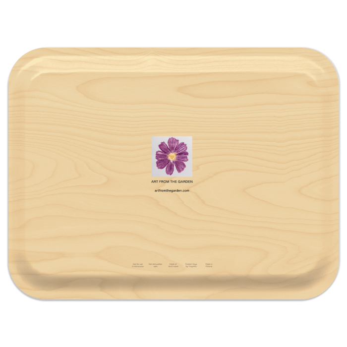 Hot Pink Dill birchwood decorative serving tray large 16.5x12.5 inch by Kerry Michaels - Trays4Us