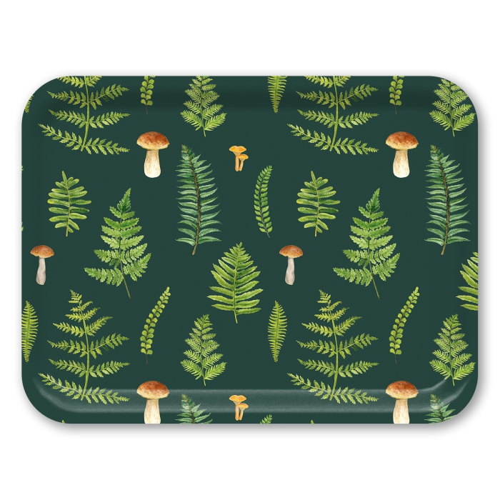 Ferns birchwood decorative serving tray large 16.5x12.5 inch by Brigida Swanson - Trays4Us