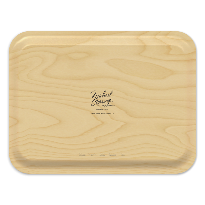 Thanksgiving Parade New York birchwood decorative serving tray large 16.5x12.5 inch by Michael Storrings - Trays4Us