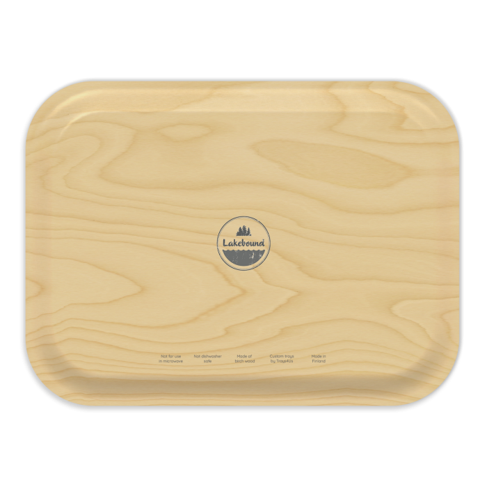 Northern Neck VA birchwood decorative serving tray medium 11x8 inch by Lakebound - Trays4Us