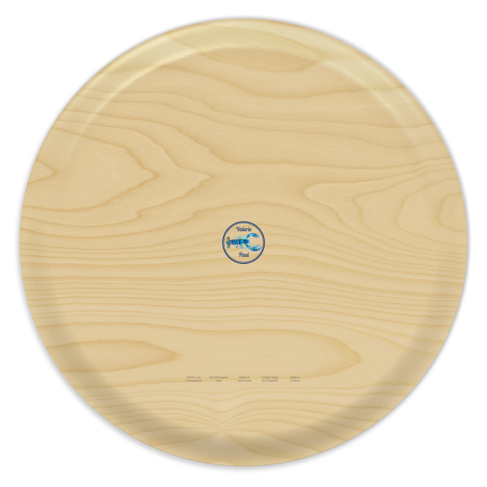 Anchor birchwood decorative serving tray round 15.7 inch by Valerie Paul - Trays4Us