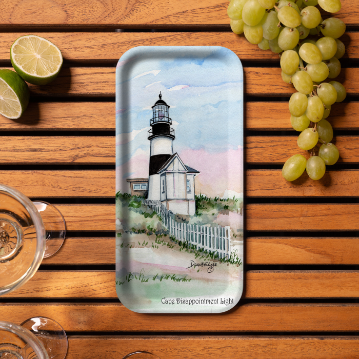 Cape Disappointment birchwood decorative serving tray Small 11x5 inch by Donna Elias - Trays4Us