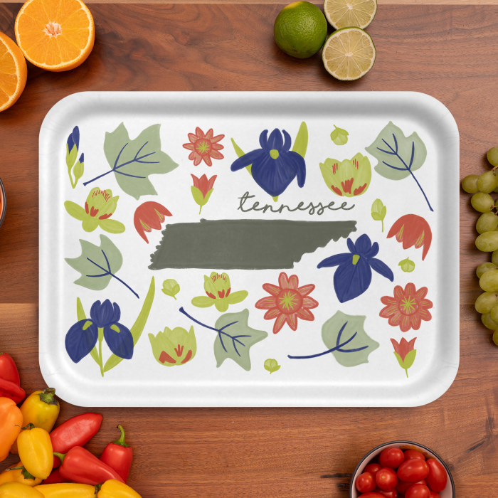 Tennessee Fresh birchwood decorative serving tray large 16.5x12.5 inch by Jennifer Smelker - Trays4Us