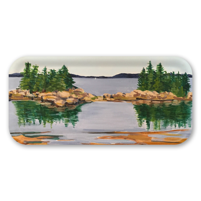 Rock Island birchwood decorative serving tray Small 11x5 inch by Janet E. Cook - Trays4Us