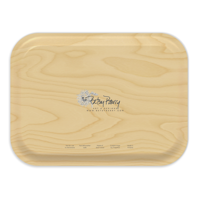 Stars and Stripes birchwood decorative serving tray medium 11x8 inch by Betsy Barry - Trays4Us