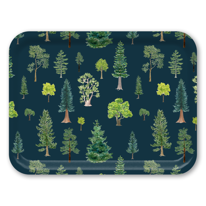 Trees birchwood decorative serving tray large 16.5x12.5 inch by Brigida Swanson - Trays4Us
