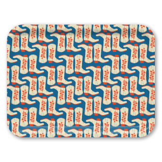 Boots - 4th of July birchwood decorative serving tray large 16.5x12.5 inch by Ashley Peggi - Trays4Us