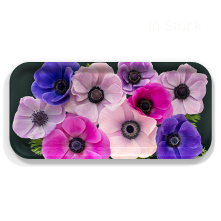 Anemones birchwood decorative serving tray Small 11x5 inch by Bottle Branch - Trays4Us