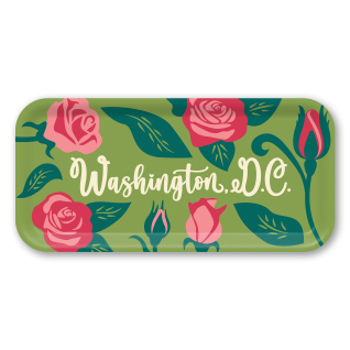 DC Roses birchwood decorative serving tray Small 11x5 inch by Ale Rodriguez-Gitler - Trays4Us